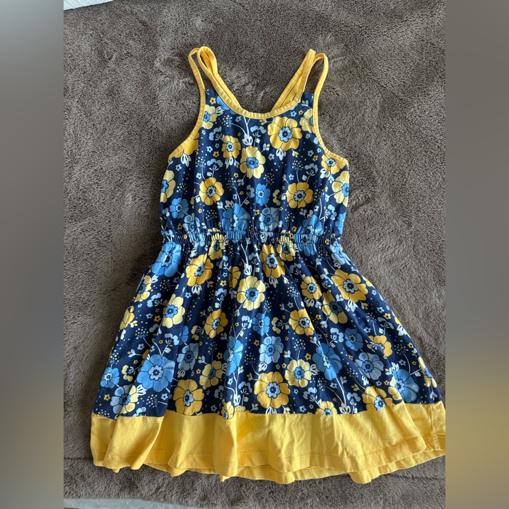 Clearance Gymboree Yellow and Blue Floral Dress Size 7 Years